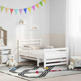 Vidaxl bedframe met uitbreidbaar matras met hoofdeinde wit 80 x 200 cm