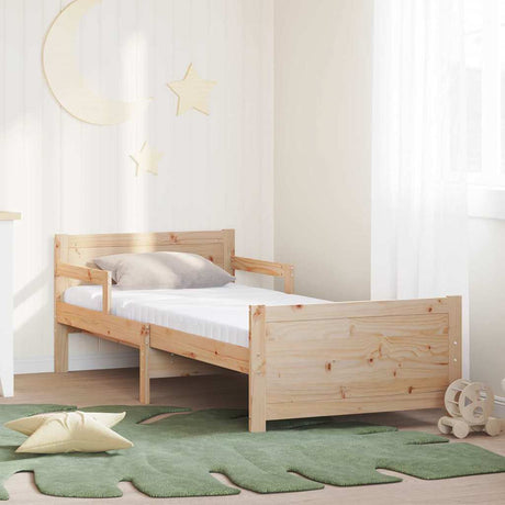 Vidaxl bedframe met uitschuifbaar matras bruin 80 x 200 cm