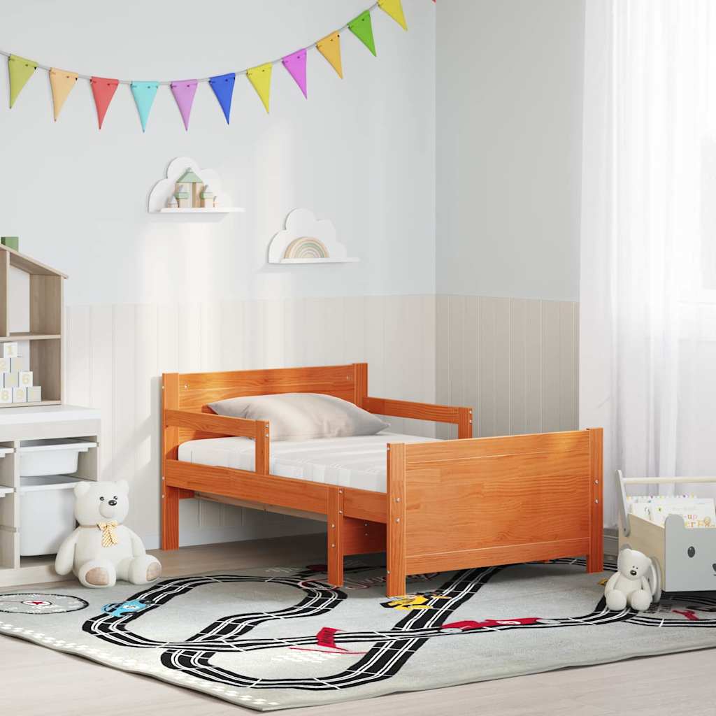 Vidaxl bedframe met uitschuifbaar matras bruin 80 x 200 cm