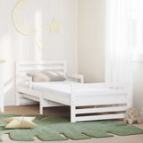 Vidaxl bedframe met uitklapbaar matras met hoofdeinde wit 80 x 200 cm
