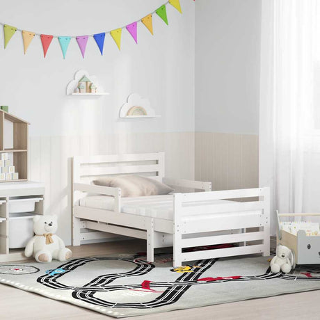Vidaxl bedframe met uitklapbaar matras met hoofdeinde wit 80 x 200 cm