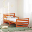 Vidaxl bedframe met uitklapbaar matras bruin 80 x 200 cm