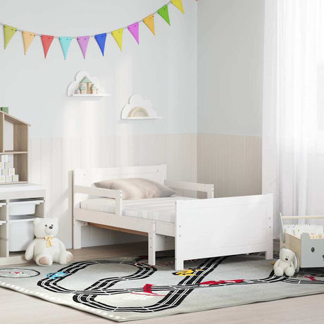 Vidaxl bedframe met uitschuifbaar matras wit 80 x 200 cm