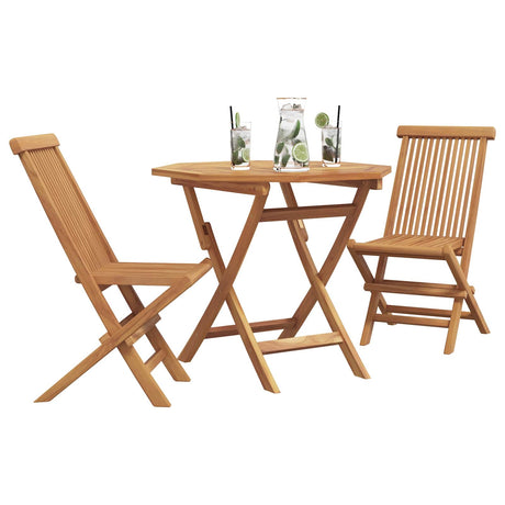 Vidaxl tuin eettafelset 3 st bruin massief acaciahout
