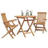 Vidaxl tuin eettafelset 3 st bruin massief acaciahout