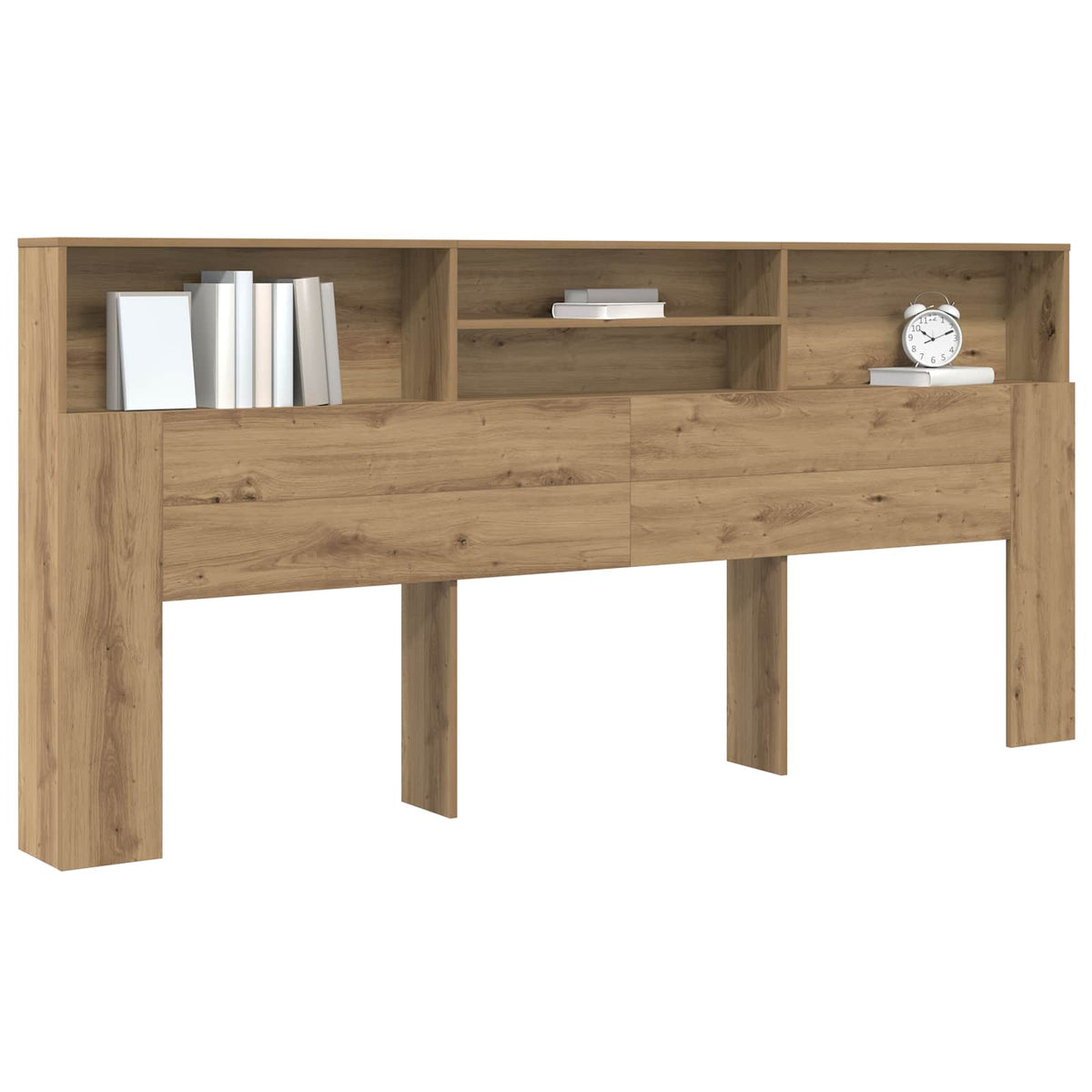Vidaxl hoofdeinde kas artisan eiken bewerkt hout