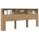 Vidaxl hoofdeinde kas artisan eiken bewerkt hout