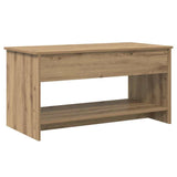 Vidaxl salontafel artisan eiken 80 x 50,5 x 41,5 cm bewerkt hout