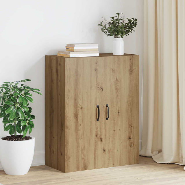 Vidaxl wandkast artisan eiken 69,5 x 34 x 90 cm bewerkt hout
