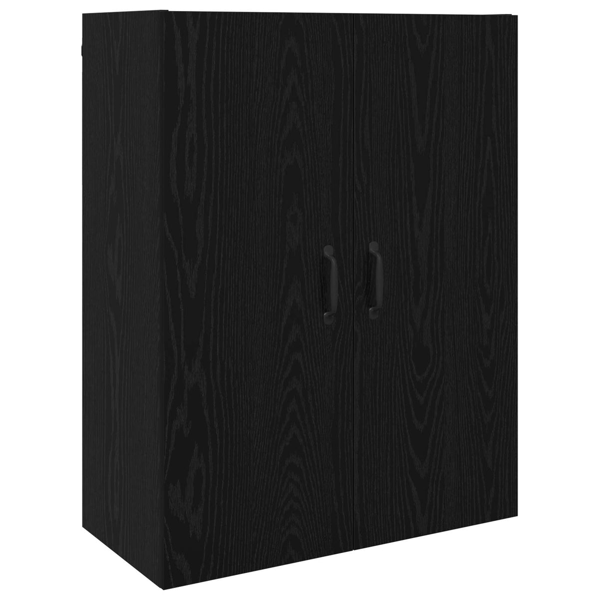 Vidaxl wandkast zwart eiken 69,5 x 34 x 90 cm bewerkt hout