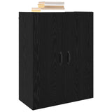 Vidaxl wandkast zwart eiken 69,5 x 34 x 90 cm bewerkt hout