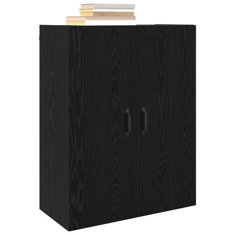 Vidaxl wandkast zwart eiken 69,5 x 34 x 90 cm bewerkt hout