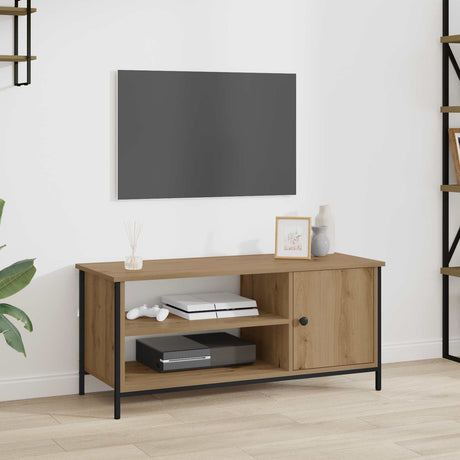 Vidaxl tv-kast 100 x 40 x 45 cm artisan eiken bewerkt hout