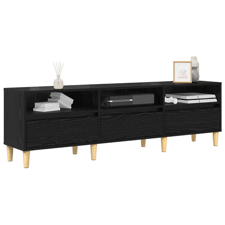 Vidaxl tv-kast 150 x 30 x 45 cm zwart eiken bewerkt hout
