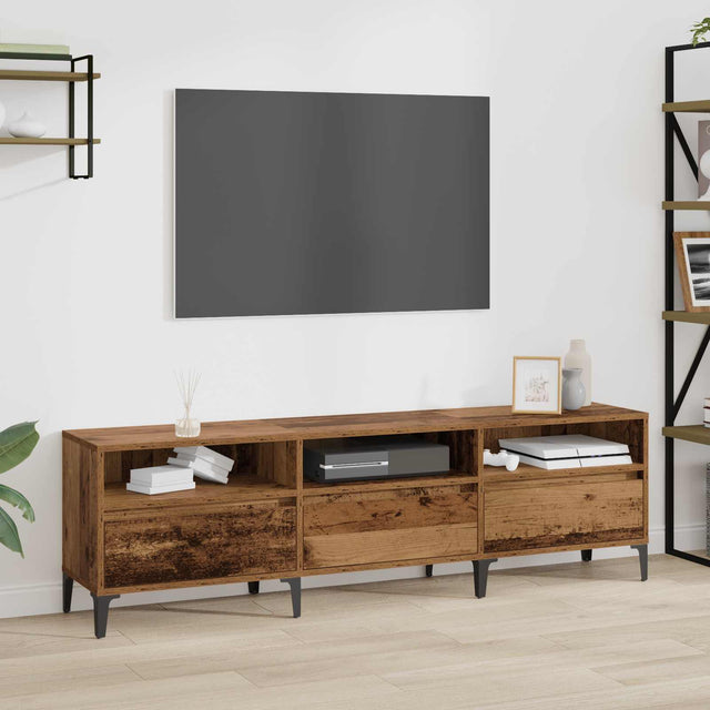 Vidaxl tv-kast oud hout 150 x 30 x 45 cm gemonteerd hout en ijzer