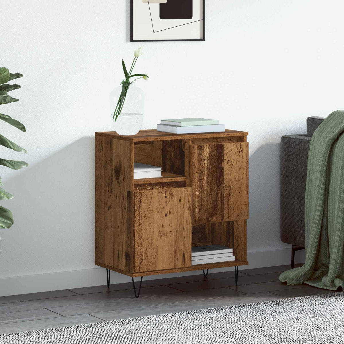 Vidaxl dressoir oudhout 60 x 35 x 70 cm