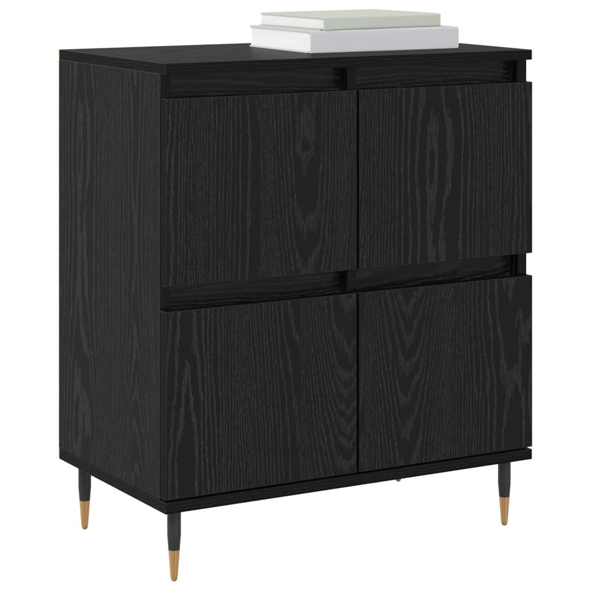 Vidaxl dressoir zwart eiken 60 x 35 x 70 cm