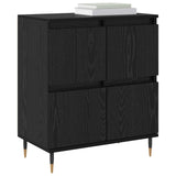 Vidaxl dressoir zwart eiken 60 x 35 x 70 cm