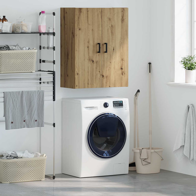 Vidaxl wandkast artisan eiken 69,5 x 34 x 90 cm bewerkt hout