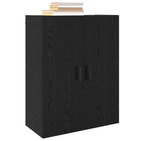 Vidaxl wandkast zwart eiken 69,5 x 34 x 90 cm bewerkt hout