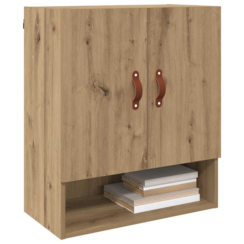 Vidaxl wandkast 60 x 31 x 70 cm bewerkt hout artisanaal eikenkleurig