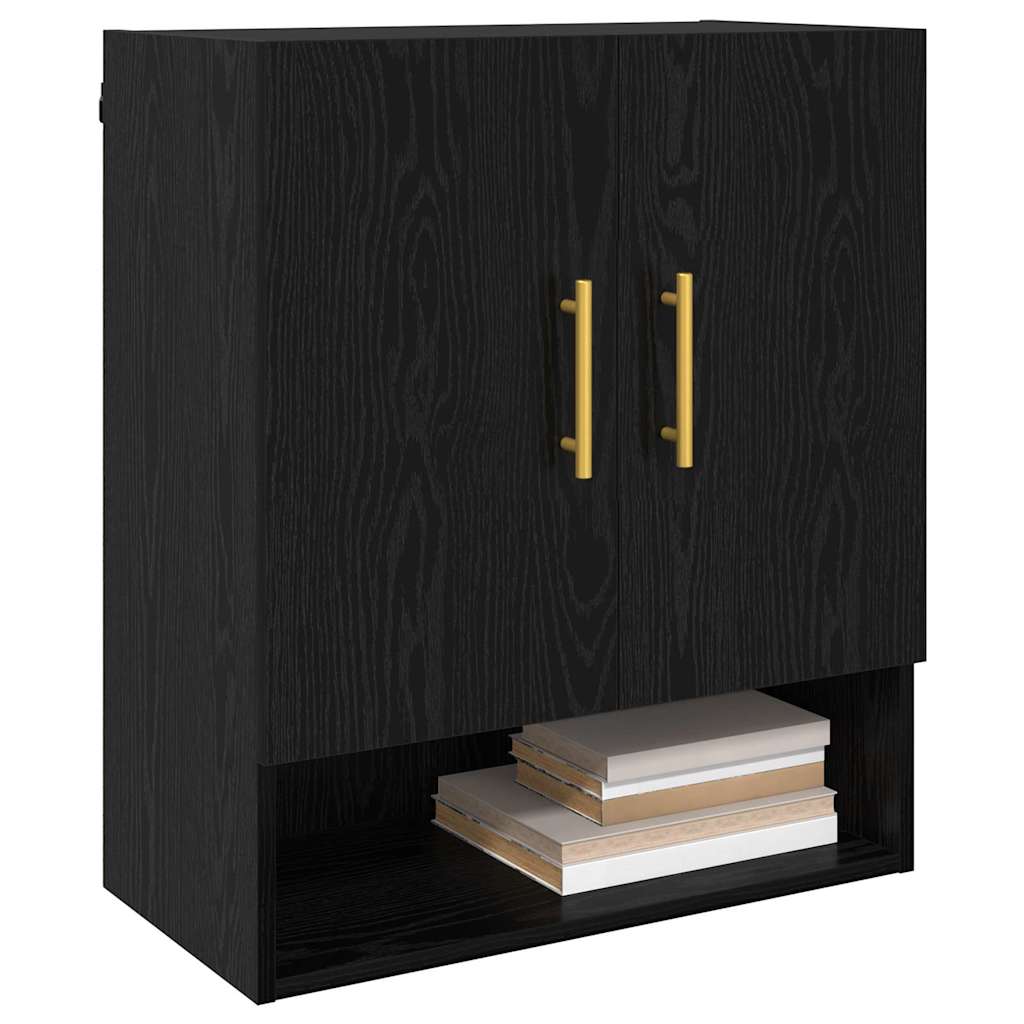 Vidaxl wandkast 60 x 31 x 70 cm bewerkt hout zwart eiken