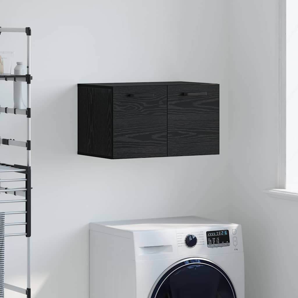 Vidaxl wandkast 60 x 36,5 x 35 cm bewerkt hout zwart eiken