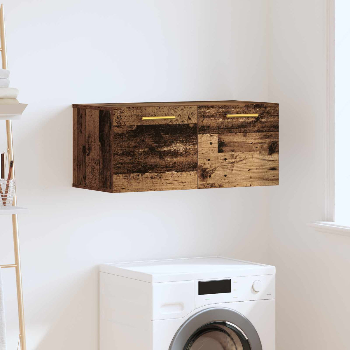 Vidaxl wandkast 80 x 36.5 x 35 cm bewerkt hout oud hout