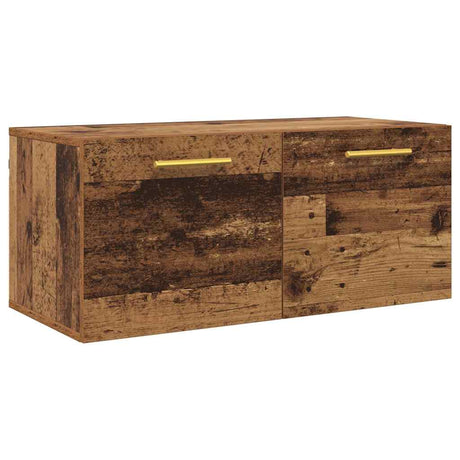 Vidaxl wandkast 80 x 36.5 x 35 cm bewerkt hout oud hout