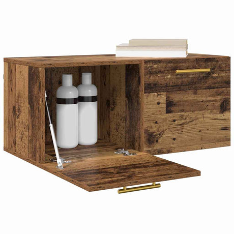 Vidaxl wandkast 80 x 36.5 x 35 cm bewerkt hout oud hout