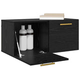 Vidaxl wandkast 80 x 36.5 x 35 cm bewerkt hout zwart eiken