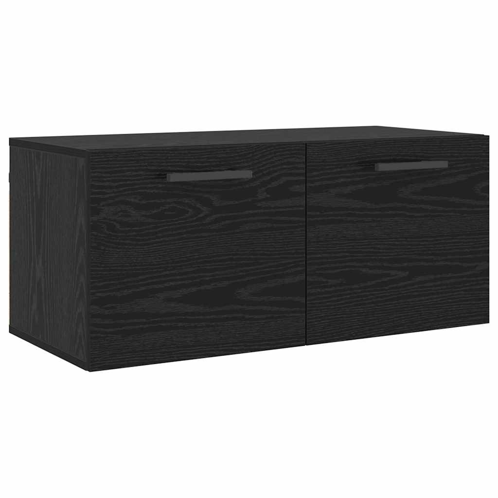 Vidaxl wandkast 80 x 36.5 x 35 cm bewerkt hout zwart eiken
