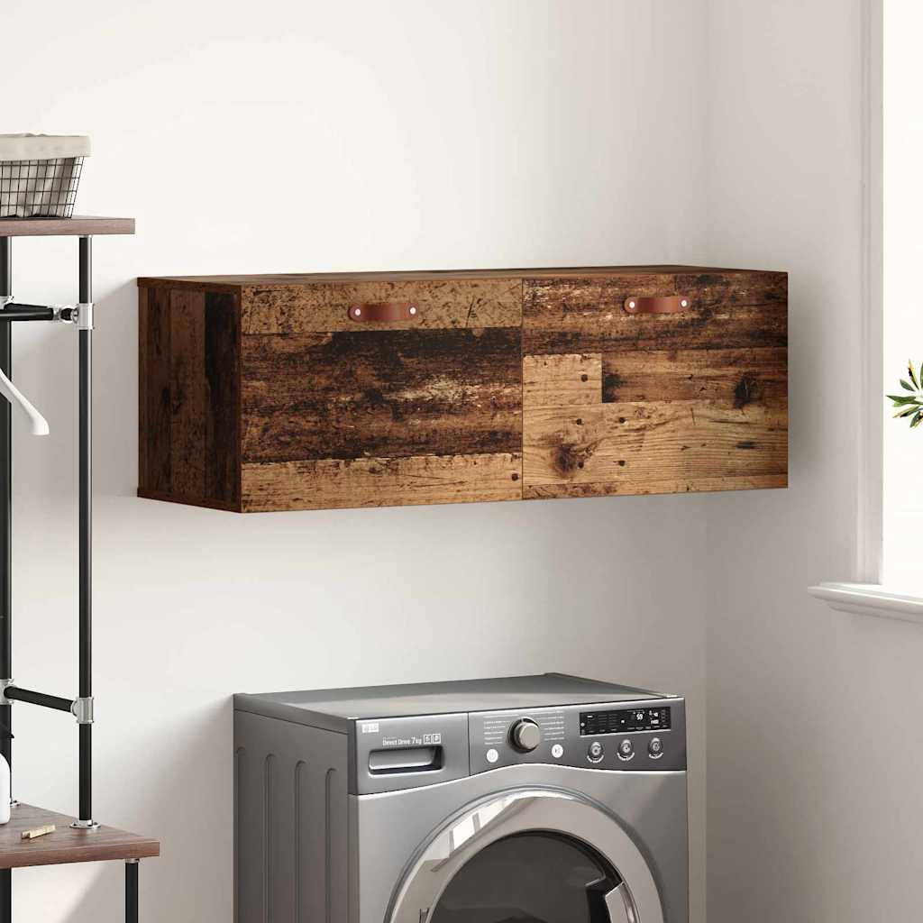 Vidaxl wandkast 100 x 36,5 x 35 cm bewerkt hout oudhout