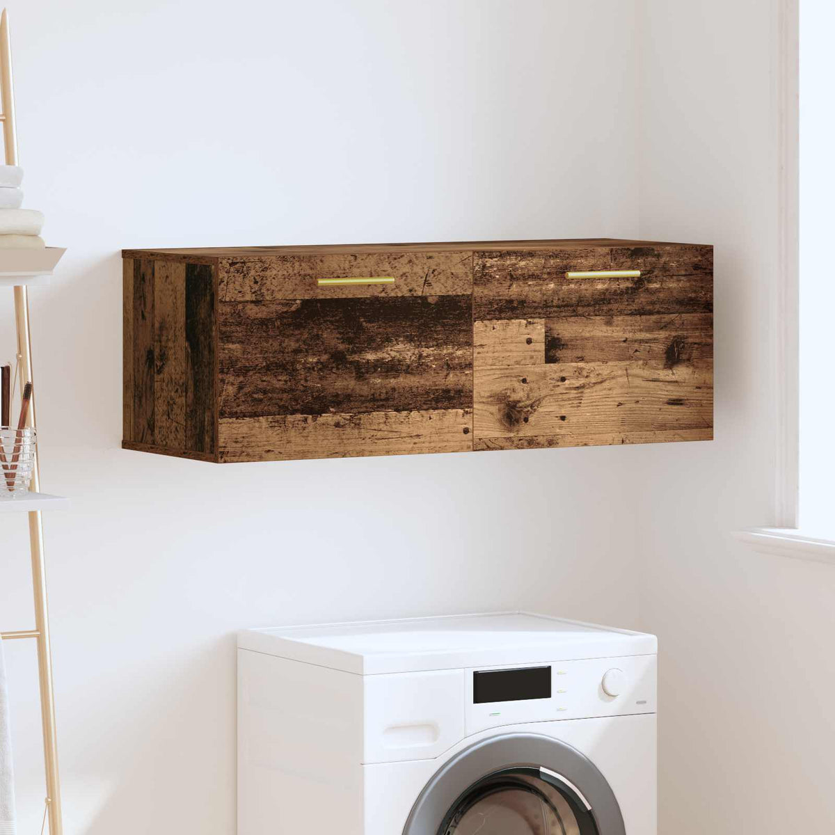 Vidaxl wandkast 100 x 36.5 x 35 cm bewerkt hout oud hout