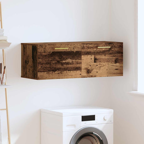 Vidaxl wandkast 100 x 36.5 x 35 cm bewerkt hout oud hout