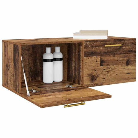 Vidaxl wandkast 100 x 36.5 x 35 cm bewerkt hout oud hout