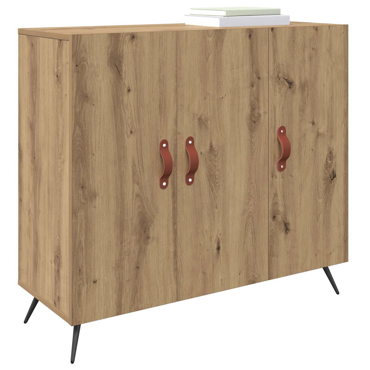 Vidaxl dressoir artisan eiken 89,5 x 34 x 80 cm bewerkt hout