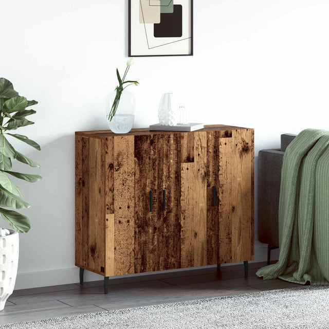 Vidaxl dressoir oudhout 90 x 34 x 80 cm bewerkt hout