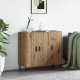 Vidaxl dressoir artisan eiken 90 x 34 x 80 cm bewerkt hout