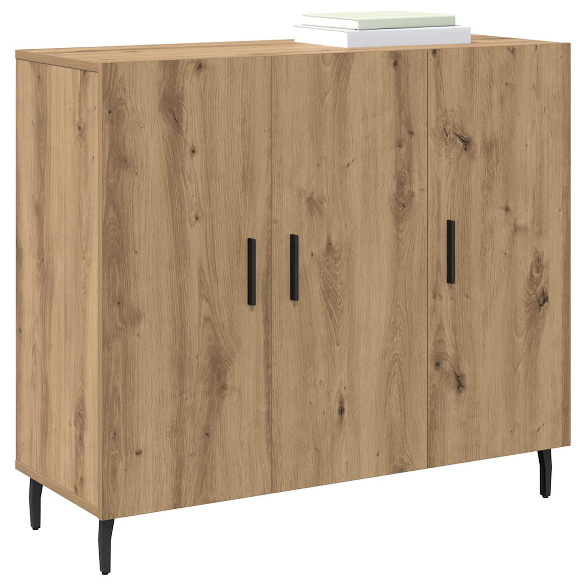 Vidaxl dressoir artisan eiken 90 x 34 x 80 cm bewerkt hout