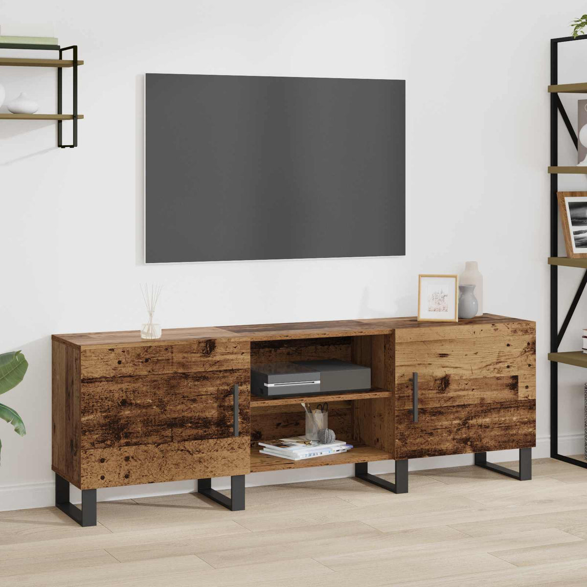 Vidaxl tv-kast 150 x 30 x 50 cm oud hout bewerkt hout
