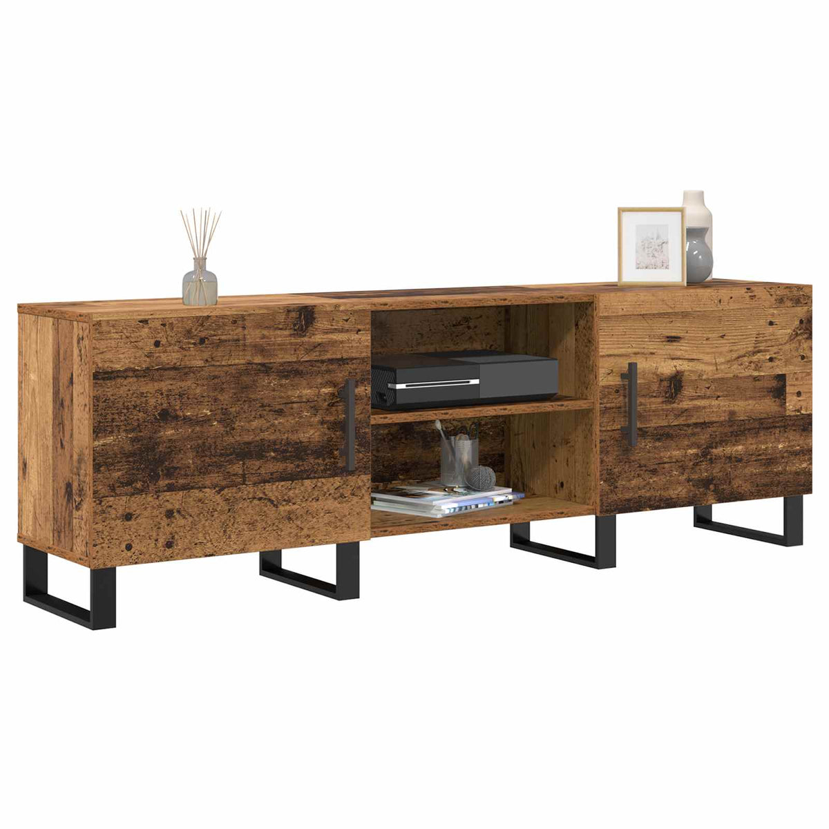Vidaxl tv-kast 150 x 30 x 50 cm oud hout bewerkt hout