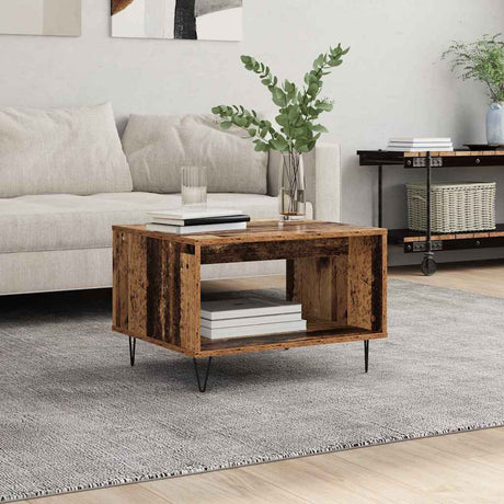 Vidaxl salontafel oud hout 60 x 50 x 40 cm bewerkt hout