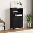 Vidaxl highboard zwart 60 x 36 x 110 cm bewerkt hout