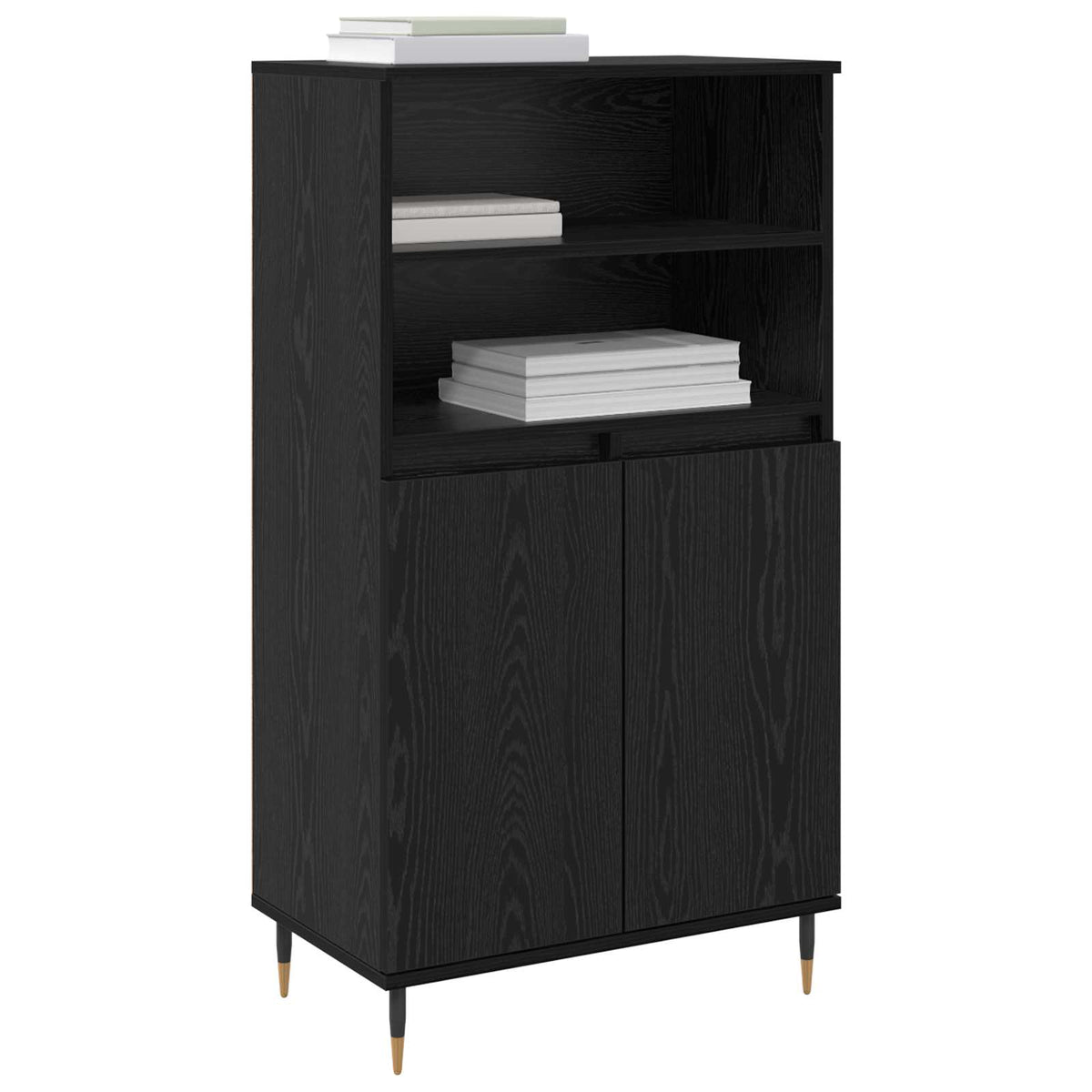 Vidaxl highboard zwart 60 x 36 x 110 cm bewerkt hout