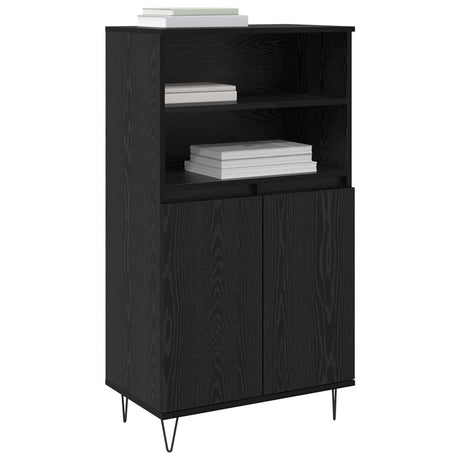 Vidaxl highboard zwart 60 x 36 x 110 cm bewerkt hout