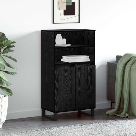 Vidaxl highboard zwart 60 x 36 x 110 cm bewerkt hout