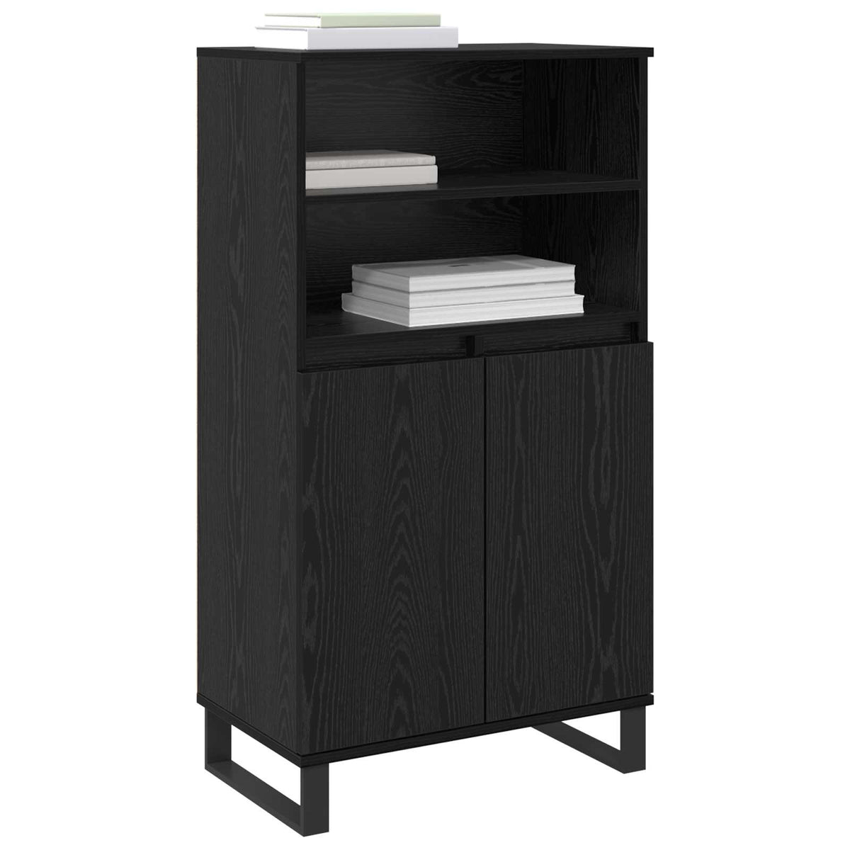 Vidaxl highboard zwart 60 x 36 x 110 cm bewerkt hout