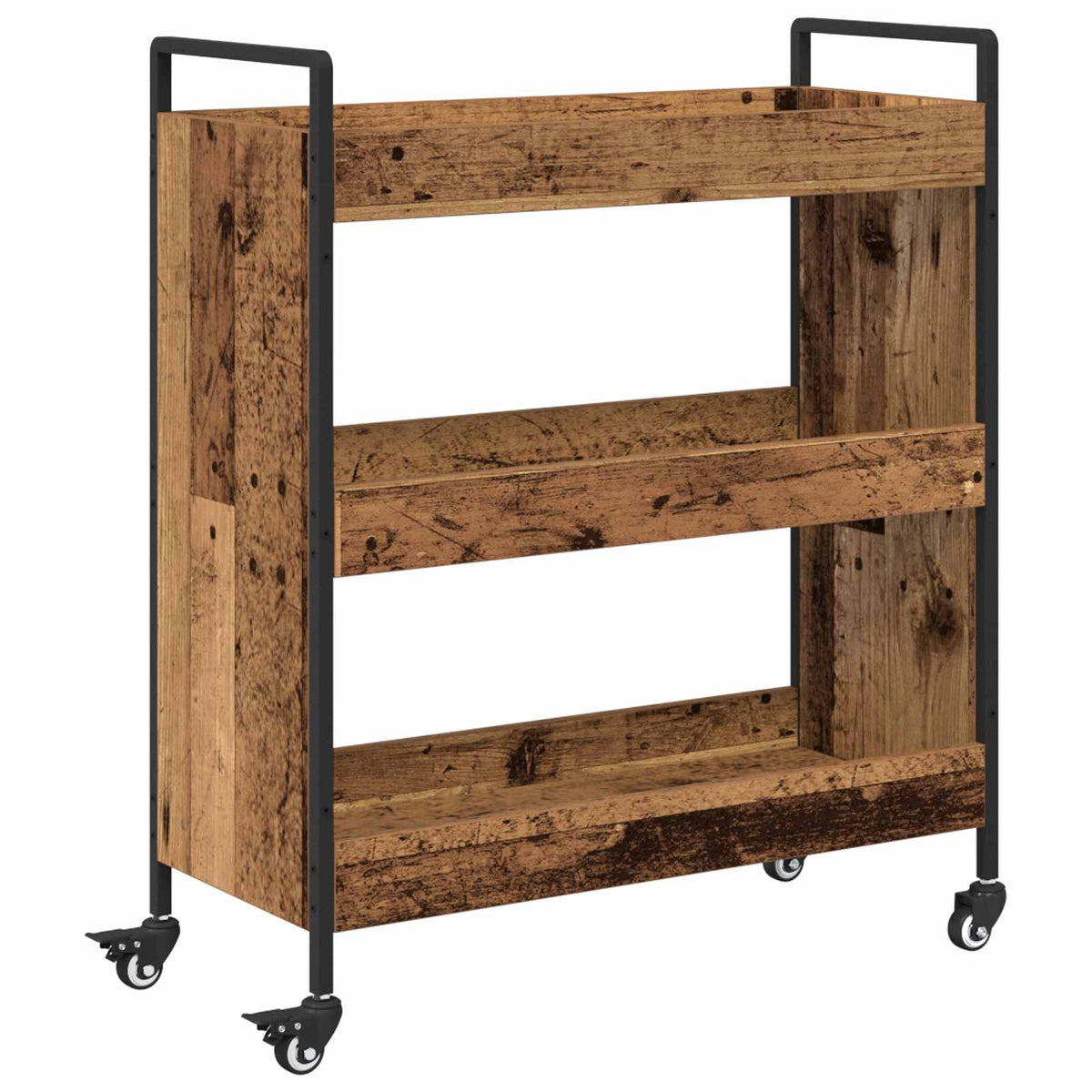 Vidaxl keuken trolley oudhout 70 x 30 x 82 cm bewerkt hout