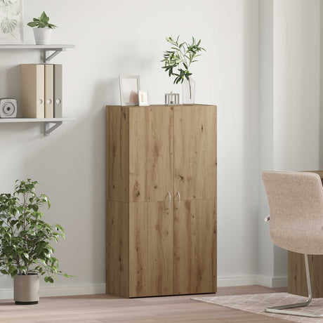 Vidaxl kantoorkast artisanaal eiken 60 x 32 x 115 cm bewerkt hout